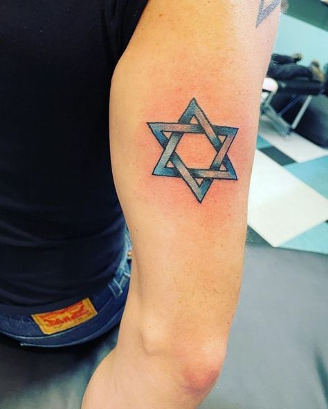 50 Amazing Star of David Tattoo Designs with Meanings and Ideas – sacredink.net Jewish Star Tattoo, Nails Vegas, Star Of David Tattoo, Jewish Tattoo, David Tattoo, Horus Tattoo, Hebrew Tattoo, Hand Symbols, Star Tattoo