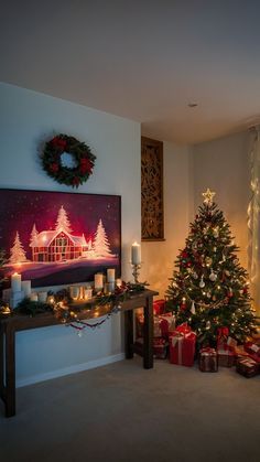 Simple Christmas Decorations Living Room Cozy, Cozy Bay Window, Cozy Christmas Room, Christmas Room Decor Ideas, Warm Christmas Decor, Diy Aesthetic, Simple Christmas Decor, Christmas Decorations Living Room, Christmas Room Decor