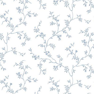 Norwall Wallcoverings Inc Pretty Prints IV 32.7' x 20.5" Allison's Trail Wallpaper Color: Navy Wallpaper Vinyl, 5 Wallpaper, Go Wallpaper, 4 Wallpaper, Manhattan Comfort, Wallpaper Calculator, Floral Vine, Floral Color, Types Of Lighting