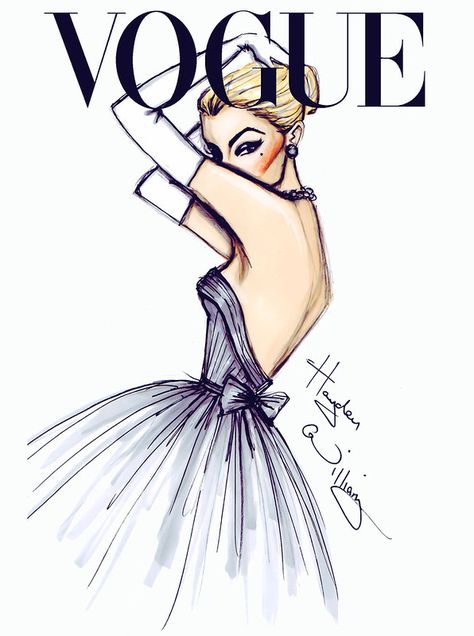 'J’adore Vogue' by Hayden Williams | 'J’adore Vogue' | Hayden Williams | Flickr Vogue Illustrations, Fashion Design Inspiration, Mode Prints, Vogue Models, Models Style, Hayden Williams, Fashion Vogue, Fashion Illustration Vintage, Drawing Wallpaper