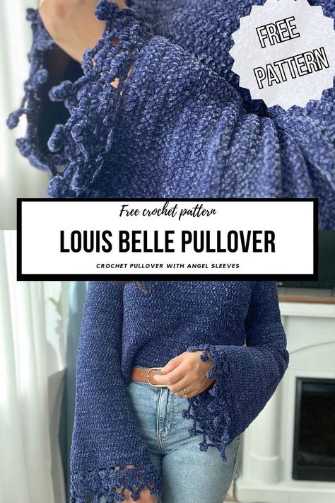 Lace Cardigan Pattern, Crochet Pullover Pattern, Diy Cardigan, Beginner Friendly Crochet, Crochet Bell, Crochet Pullover, Crochet Bell Sleeve, Crochet Cardigan Pattern Free, Lace Edges