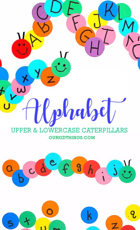 Alphabet Caterpillar, Teaching Letter Recognition, Educational Toddler Activities, Toddler Teacher, Preschool Art Projects, Abc Printables, Toddler Art Projects, Toddler Classroom, Lowercase Alphabet