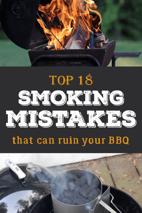 Top 18 Meat Smoking Mistakes Smokers Recipes, Smoker Grill Recipes, Bbq Smoker Recipes, Bbq Pitmasters, Best Charcoal Grill, Barbecue Smoker, Bbq Hacks, Charcoal Smoker, Meat Smoker