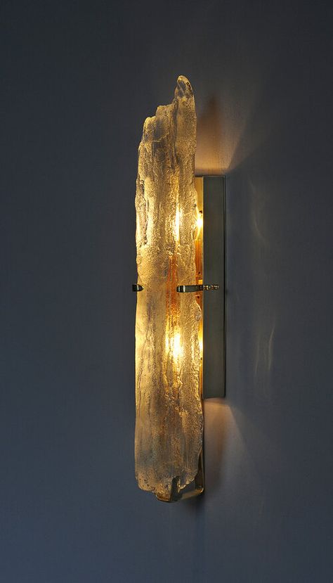 Unique Wall Lights, Crystal Wall Sconces, Light Sculpture, Best Wall, Luminaire Design, Light Sconces, Brass Frame, The Glass, Light Art