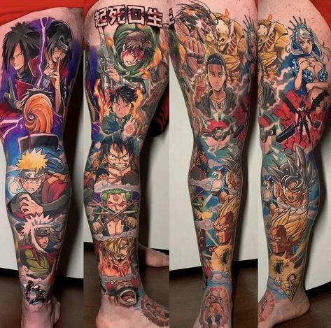 Marvel Tattoo Ideas, Gaming Cartoon, Anime Sleeve, Tattoo Memes, Anime Tattoo Ideas, Graffiti Cartoon, Dragon Sleeve, Full Leg Tattoos, Dragon Sleeve Tattoos