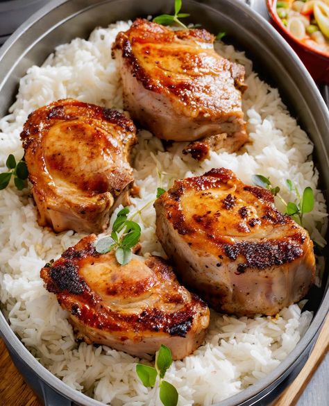 Pork Chops Rice, Cooktop Cove, Slow Cooker Kitchen, Bone In Pork Chops, Pork Chops And Rice, Slow Cooker Pork Chops, Grilled Pork Chops, Crockpot Pork, Pork Tenderloin Recipes