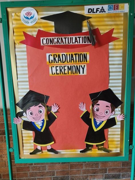 Graduation Day Board Decoration, Soft Board Decoration, Vasant Panchami, Soft Board, School Kids Crafts, Gate Decoration, School Board Decoration, Education Poster Design, Christmas Photo Booth