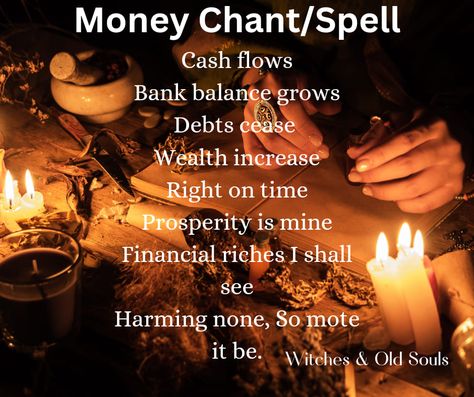 Money Chant, Lottery Spell, Money Candle Spell, Win Lottery, Money Spells Magic, Wicca Recipes, Wish Spell, Spells Magic, Money Prayer