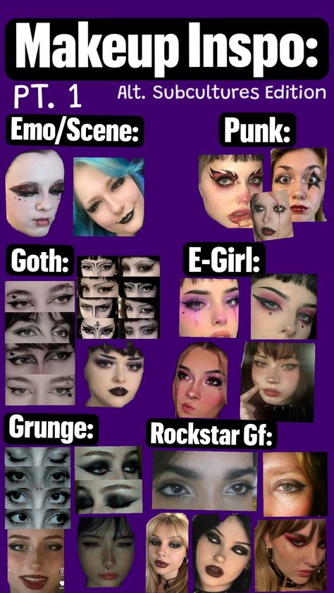 Alt Emo Makeup, How To Do Emo Makeup, Scenemo Makeup, Alt Makeup For School, Scene Eye Makeup, Soft Emo Makeup, 2000s Emo Makeup, Punk Makeup Grunge, Emo Scene Makeup