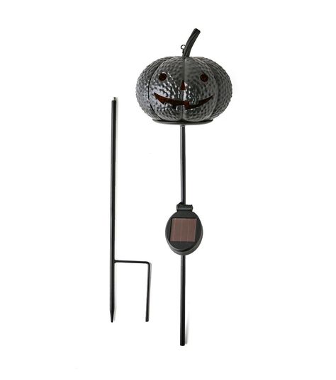 Illuminate Your Halloween Decor with the 35" Iron Jack O Lantern Solar Yard StakeAdd a spooky touch to your outdoor Halloween decor with this 35" Iron Jack O Lantern Solar Yard Stake by Place & Time Made with durable iron and plastic, this yard stake is designed to last for many Halloweens to come The warm white light adds an eerie glow to your yard, making it the perfect addition to your Halloween decorationsWith its solar - powered design, there is no need to worry about wires or outlets, simply place it in a sunny spot and let it charge during the day Once the sun goes down, watch as the Jack O Lantern comes to life with its warm white glowProduct DetailsHeight: 354 inchesMaterial: Iron, PlasticLight Color: Warm White Outdoor Halloween Decor, Warm White Light, Sun Goes Down, Outdoor Halloween, Halloween Outdoor Decorations, Joanns Fabric And Crafts, Solar Powered, Jack O, Solar Lights