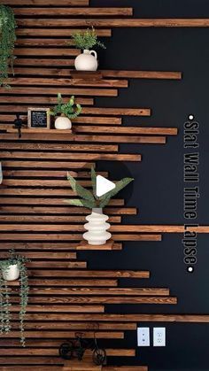 Best & Gorgeous Slat Wood Wall Panel Build Designs | Decorate Wall With Slat Wood | Home Decor Ideas Accent Wall Black, Diy Stairs Outdoor, Teenager Bedroom Design, Wall Makeover, Retail Store Interior Design, Wood Slat Wall, Ikea Decor, Diy Ikea, Accent Wall Bedroom