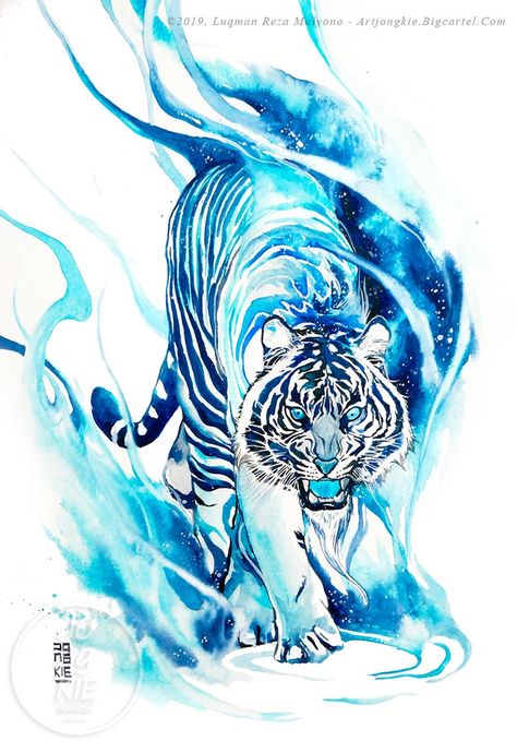 Image of Baihu The White Tiger Tiger Artwork, Tiger Drawing, Tiger Wallpaper, Il Re Leone, Tiger Pictures, The Runaway, Lion Wallpaper, Big Cats Art, Mythical Animal