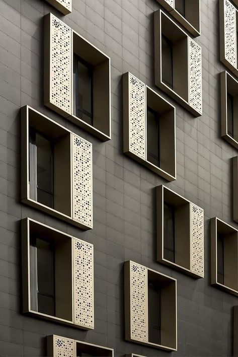 Perforated Panel, Facade Pattern, Wall Cladding Panels, Outdoor Paving, Cladding Design, Facade Panel, Metal Facade, Balcony Grill Design, Facade Architecture Design