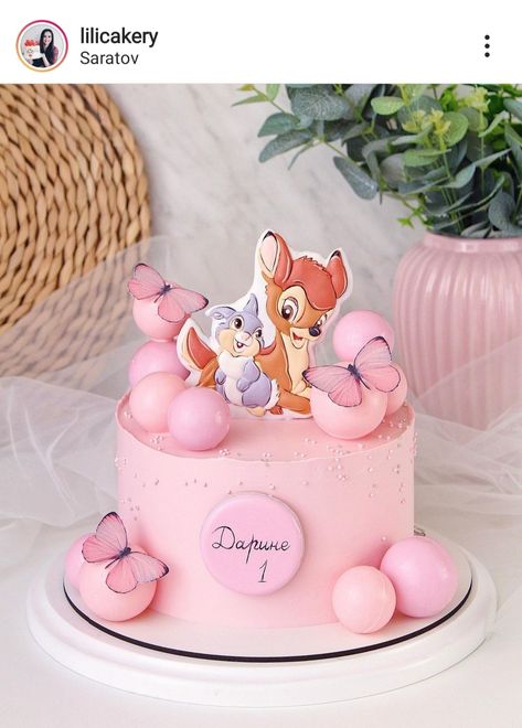 Bambi Cakes 1st Birthday, Bambi Cake, Boys 1st Birthday Cake, 1st Birthday Cake, Girl Cakes, 1st Boy Birthday, Kids Cake, Chocolate Desserts, No Bake Cake