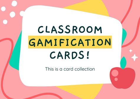 Classroom Gamification Cards! | Google Slides & PPT theme Gamification In The Classroom, Gamification Ideas, Gamification Education, Teaching Adults, Ppt Theme, Word Skills, English Club, Reading Process, Teaching Game