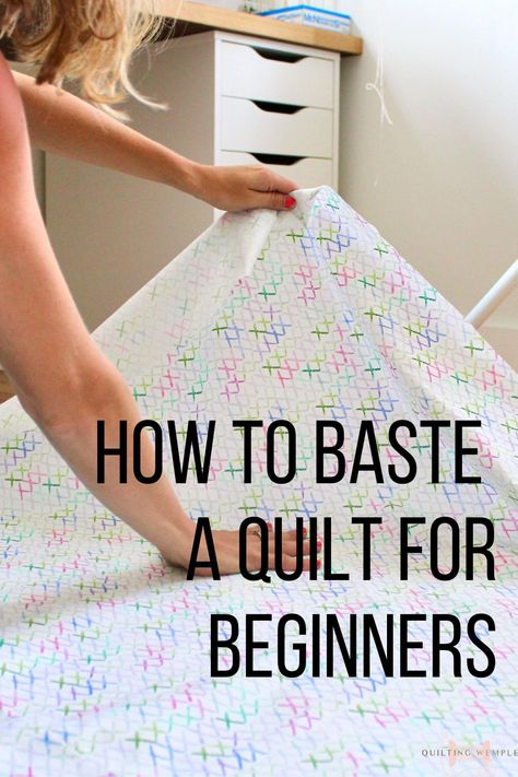 How To Sew Quilt Backing, Quilt Batting Tutorial, How To Put Batting On A Quilt, Large Block Quilt Patterns Simple Squares, Embroidery For Quilts, Quilt Back Fabric, Quilt Without Quilting Machine, How To Put Backing On A Quilt, Adding Batting And Backing To Quilt