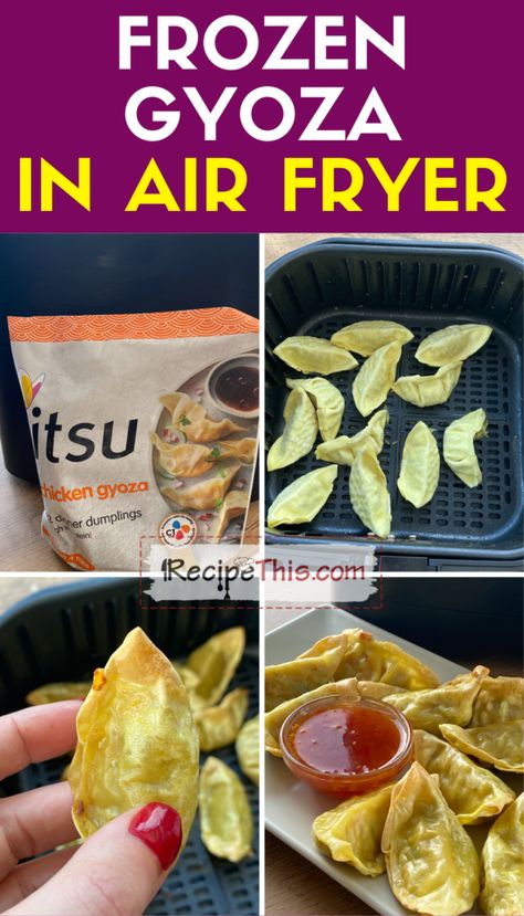 Frozen Gyoza In Air Fryer Air Fryer From Frozen, Gyoza Recipe, Fried Gyoza, Frozen Potstickers, Chicken Gyoza, Air Fryer Wings, Frozen Chicken Wings, Frozen Chicken Nuggets, Frozen Dumplings