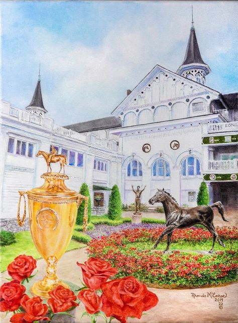 Kentucky Derby Poster, Kentucky Derby Aesthetic, Kentucky Artists, Derby Ideas, Ky Derby, Derby Horse, Run For The Roses, Churchill Downs, Kentucky Derby Party