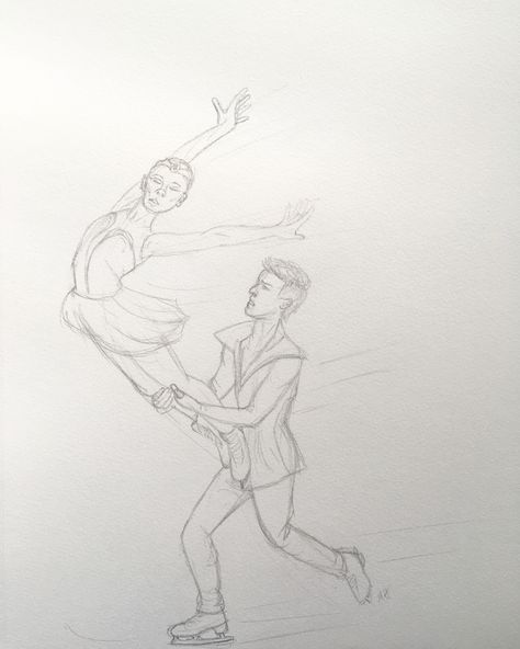 Some more ice dancers Ice Skating Drawing Easy, Figure Skate Drawing, Ice Skating Drawing, Figure Skating Art Drawing, Ice Skating Sketch, Ice Skating Art Drawing, Ice Skating Sketch Art, Ice Skate Drawing, Manga Painting