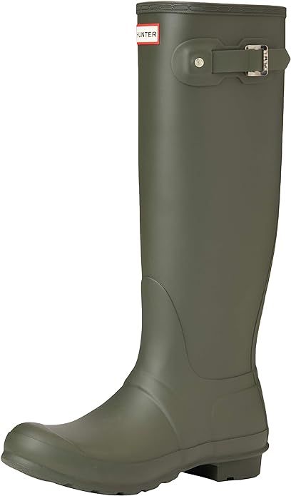 Hunter Women's Original Back Adjustable Gloss Tall Wellington Boots Olive Boots, Tall Rain Boots, Fashion Corner, Wellington Boot, Womens Rain Boots, Wellington Boots, Thick Socks, Women Hunters, Rain Boot