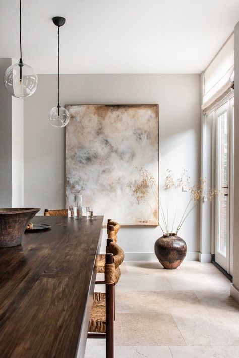 The new school residence - vosgesparis Belgian Interior Design, Elegant Townhouse, Belgian Interiors, Colonial Chair, Partition Door, Paint Inspo, Smoked Mirror, Limestone Flooring, Avenue Design