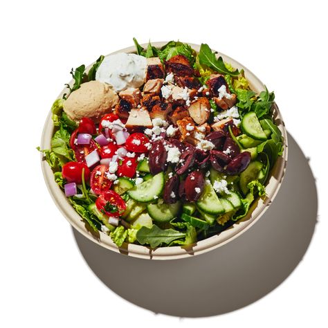 Cava Salad, Cava Chicken, Chicken Hummus, Feta Cucumber, Chicken Salad Bowls, Fast Casual Restaurant, Spice It Up, Chicken Bowl, Cucumber Tomato