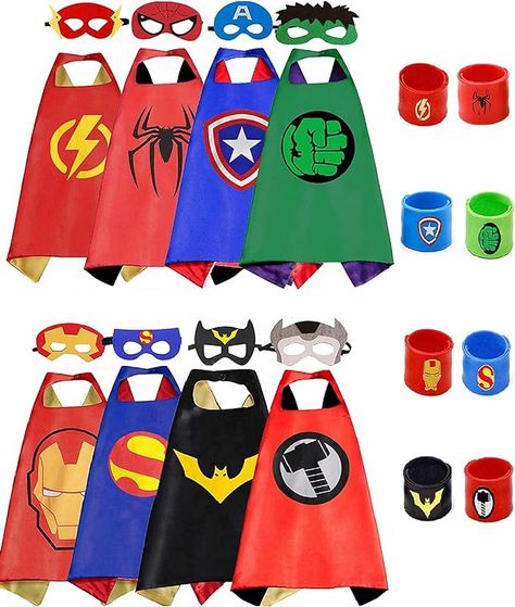 Halloween Costumes Superhero Capes For Kids, Superhero Costumes For Boys, Bracelets For Boys, Superhero Dress Up, Super Hero Capes For Kids, Most Popular Halloween Costumes, Halloween Infantil, Capes For Kids, Superhero Masks