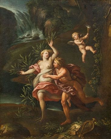 Maratta Carlo | Apollo and Daphne | MutualArt Apollo Greek, Santa Filomena, Roman Gods, Greek Mythology Art, Roman Art, Mythology Art, National Art, Greek Art, Old Master