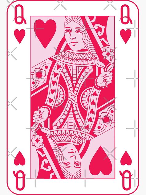 Pink Queen Of Hearts, Hd Nature Wallpapers, Nature Wallpapers, Heart Stickers, Queen Of Hearts, Nature Wallpaper, Sticker Design, Vinyl Sticker, Independent Artist