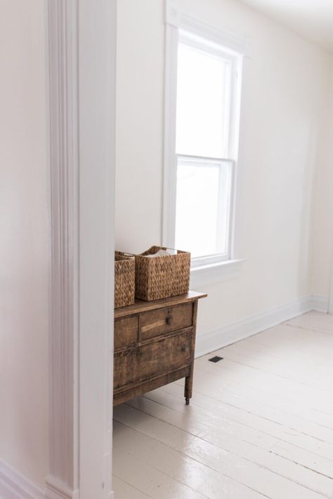 Floor Boards Ideas Colour, Refinishing Wood Floors, White Painted Wood Floors, White Painted Floors, Painted Wooden Floors, Painted Hardwood Floors, White Floorboards, Farmhouse On Boone, Farmhouse Restoration