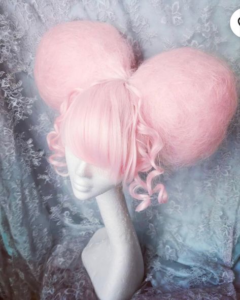 Cotton Candy Hair, Candy Hair, Flower Crown Headband, Handmade Costumes, Candy Theme, Candy Candy, Different Shades Of Pink, Candy Floss, Pink Cotton Candy