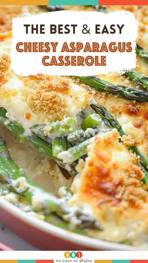 Whip up our Cheesy Asparagus Casserole for a quick, comforting meal! It blends tender asparagus with a creamy, three-cheese mix and spices for a deliciously bubbly crust. Ideal for any occasion, it's a versatile dish that's both easy to make and customize. In just 30 minutes, you'll have a dish that's sure to impress. Love it? Pin this recipe and make your dinners unforgettable. Perfect for family meals or special gatherings – give it a try! Casseroles With Asparagus, Cream Cheese Asparagus, Cheesy Asparagus Casserole, Cheesy Baked Asparagus, Asparagus Casserole Recipes, Cheesy Asparagus, Tender Asparagus, Garlic Cream Cheese, Asparagus Casserole