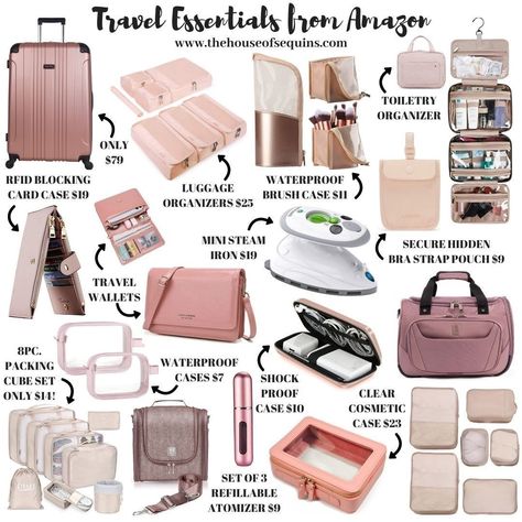 Trip Essentials Packing Lists, Luggage Essentials, Road Trip Bag, Packing Essentials List, Travel Packing Checklist, Travel Bag Essentials, Travel Necessities, Amazon Travel, Travel Essentials List