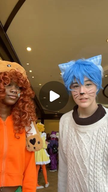 Amazing World Of Gumball Halloween Costumes, Gum Ball And Darwin Costume, Gumball And Penny Costume, Gumball And Darwin Costume Halloween, Gumball And Darwin Halloween Costume, Amazing World Of Gumball Cosplay, Darwin Halloween Costume, Tawog Cosplay, Gumball And Darwin Cosplay