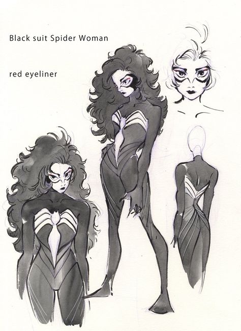 Black Spiderwoman, Spiderman Oc Art, Peach Momoko, Vampire Illustration, Symbiotes Marvel, Marvel Venom, Monster Concept Art, Marvel Entertainment, Spider Woman