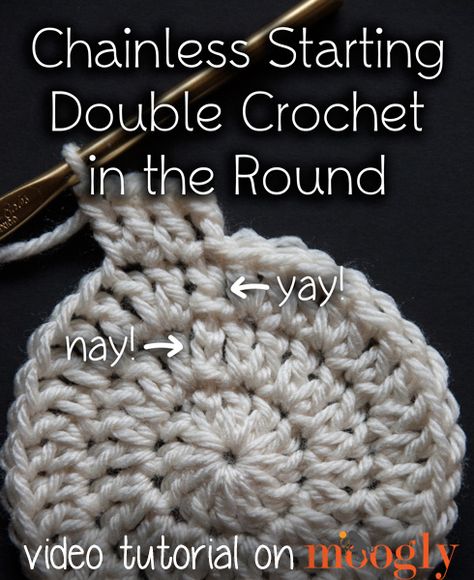 Double Crochet In The Round, Crochet In The Round, Crochet Chain, Crochet Motifs, Crochet Stitches Tutorial, Crochet Instructions, Crochet Round, Crochet Stitches Patterns, Crochet Chart