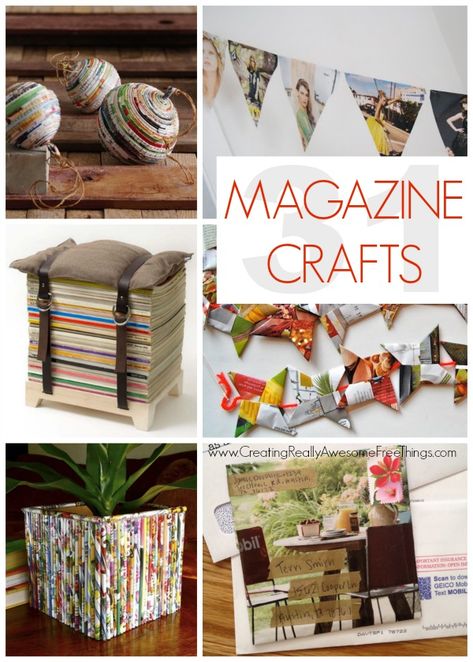 31 Magazine crafts - C.R.A.F.T. Crafts With Old Newspapers, Uses For Old Magazines, Craft With Magazine Pages, Crafts With Old Magazines, Magazine Upcycle Projects, Recycled Magazine Crafts Rolled Paper, Crafts With Magazines, Reuse Magazines, Magazine Crafts Diy