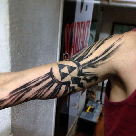 Triforce Tattoo, Triforce Symbol, Zelda Tattoo, Tattoo Designs For Men, Link Zelda, Classic Video Games, Ink Ideas, Color Profile, The Legend Of Zelda