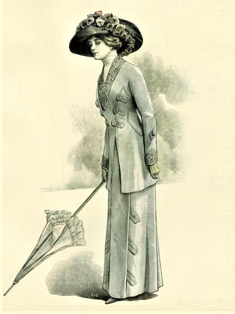 1900-1910 Fashion, 1910s Fashion Plates, 1915 Fashion Women, 1920s Fashion Plates, Titanic Characters, 1910 Fashion Plate, 1910 Aesthetic, 1910s Fashion Women, 1911 Fashion