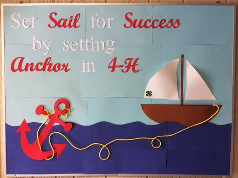 Boat Bulletin Board Ideas, Sailing Bulletin Board Ideas, Nautical Bulletin Board Ideas, Boat Bulletin Board, Anchor Bulletin Board, Sailing Bulletin Board, Nautical Bulletin Boards, Classroom Numbers, Catholic Bulletin Boards