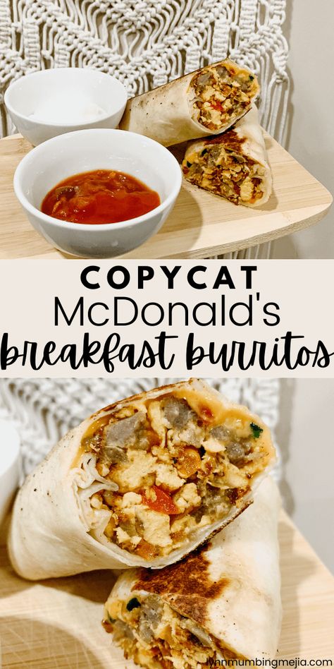 Breakfast Burrito Mcdonalds, Mcdonalds Burrito Recipe, Breakfast Burritos Mcdonalds Recipe, Freezer Burrito Recipe, Sonic Breakfast Burrito Recipe, Mcdonald’s Breakfast Burrito Copycat, Mcdonalds Copycat Recipes Breakfast, Mcdonald’s Breakfast Burrito, Copycat Mcdonalds Breakfast Burrito