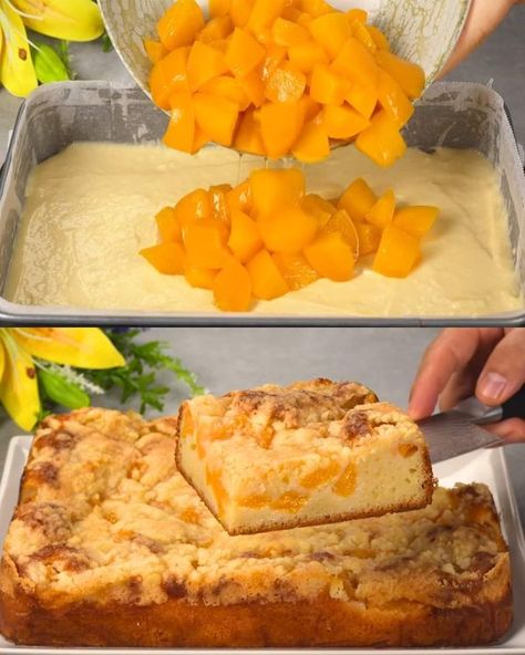 Recipes Using Peach Yogurt, Peach Yogurt Recipes, Peach Yogurt Muffins, Peach Yogurt Cake, Cauliflower Cheese Bake, Yogurt Cake Recipe, Peach Cake Recipes, Peach Yogurt, Greek Yogurt Cake