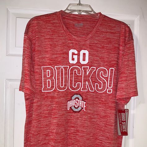 Ohio State University Buckeyes Go Bucks Polyester Shirt Smoke Free Closet Size: Xl. Color: Heather Red, White. 100% Polyester. Approximate Measurements While Laying Flat Chest/Armpit To Armpit: 23” Length: 29” Go Bucks And The Ohio State Logo Are On The Front. Back Of Shirt Is Blank. Please Let Me Know If You Have Any Questions. Thanks For Checking Out My Closet! Columbus Ohio Columbus Blue Jackets Cincinnati Reds Cleveland Guardians Cleveland Cavaliers Ohio State Apparel, Ohio State Outfit, Ohio Columbus, Ohio State Logo, Drill Clothes, Carhartt T Shirt, Cleveland Guardians, Usa Tee, Polyester Shirt