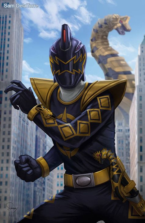 Power Rangers Dino Thunder - Black Dino Ranger by SamDelaTorre Black Dino Thunder Ranger, Dino Thunder Black Ranger, Dragon Zord, Ranger Tattoo, Power Rangers Black, Power Rangers Logo, Power Rangers Dino Thunder, Tommy Oliver Power Rangers, Power Rangers Poster