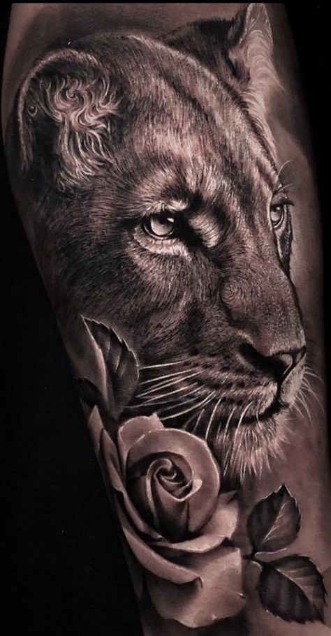 Roaring Lioness Tattoo, Safari Tattoo, Fierce Lioness, Lion And Lioness Tattoo, Lioness Tattoo Design, Female Lion Tattoo, Lioness Tattoo, Lion Tattoo Sleeves, Mens Lion Tattoo