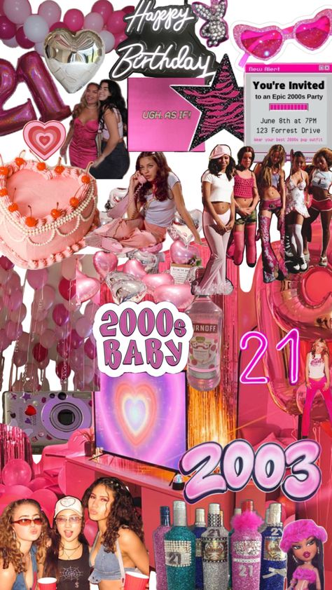 2000 Birthday Party Theme, 2000s Birthday, Early 2000s Aesthetic, 2000s Party, 30th Party, 21st Birthday Photoshoot, Christmas Party Themes, 2000s Aesthetic, 17th Birthday