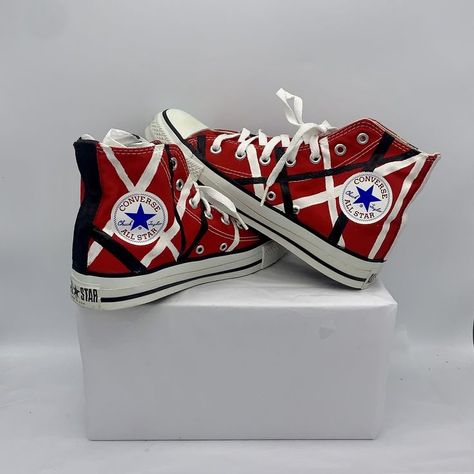 Converse Closet, Converse Collection, Converse Red, All Stars Converse, Eddie Van Halen, Van Halen, Red Stripe, Converse Chuck Taylor All Star, Chuck Taylor Sneakers