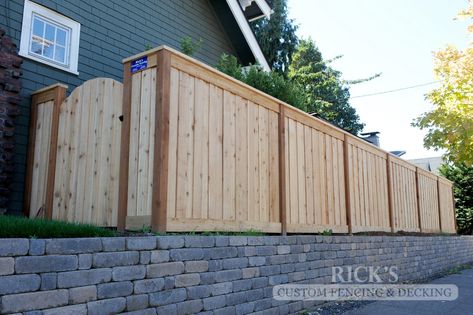 Picture Frame Fence, Good Neighbor Fence, Cedar Wood Fence, Diy Privacy Fence, Home Fencing, Fence Options, Wood Fence Design, Fence Gate Design, Privacy Fence Designs