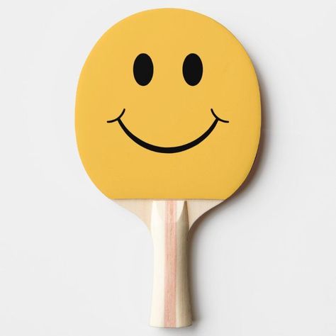 Table Tennis Equipment, Funny Smiley, Table Tennis Racket, Happy Smiley Face, Ping Pong Balls, Ping Pong Paddles, Tennis Gifts, Classic Elegant, Table Tennis