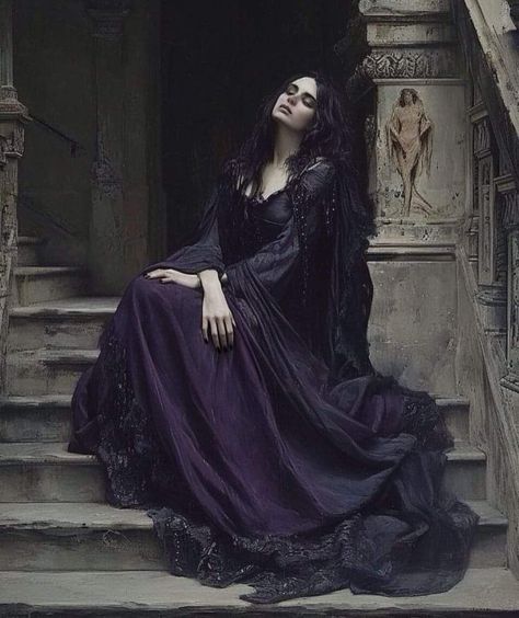 Haunting Art, Mysterious Fashion, Victorian Gothic Dress, Goth Academia, Dark Beauty Fashion, Goth Princess, Medieval Woman, Fantasy Magic, Romantic Goth